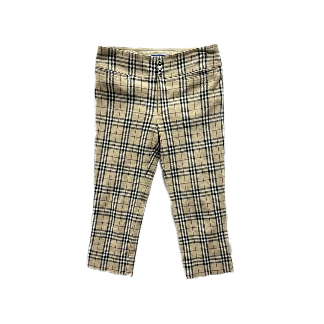 95新 BURBERRY/博柏利 巴宝莉格纹七分裤/fy2251