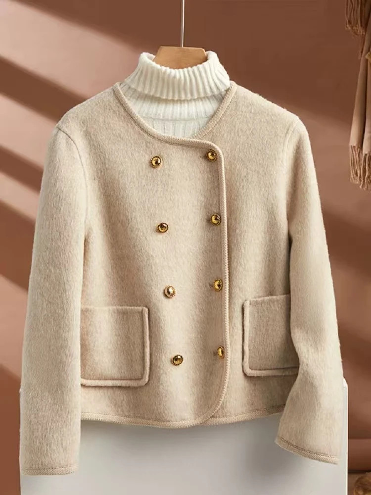 春游外出时尚小香风短款春秋小个子渐变丁达尔风气质百搭外套女士