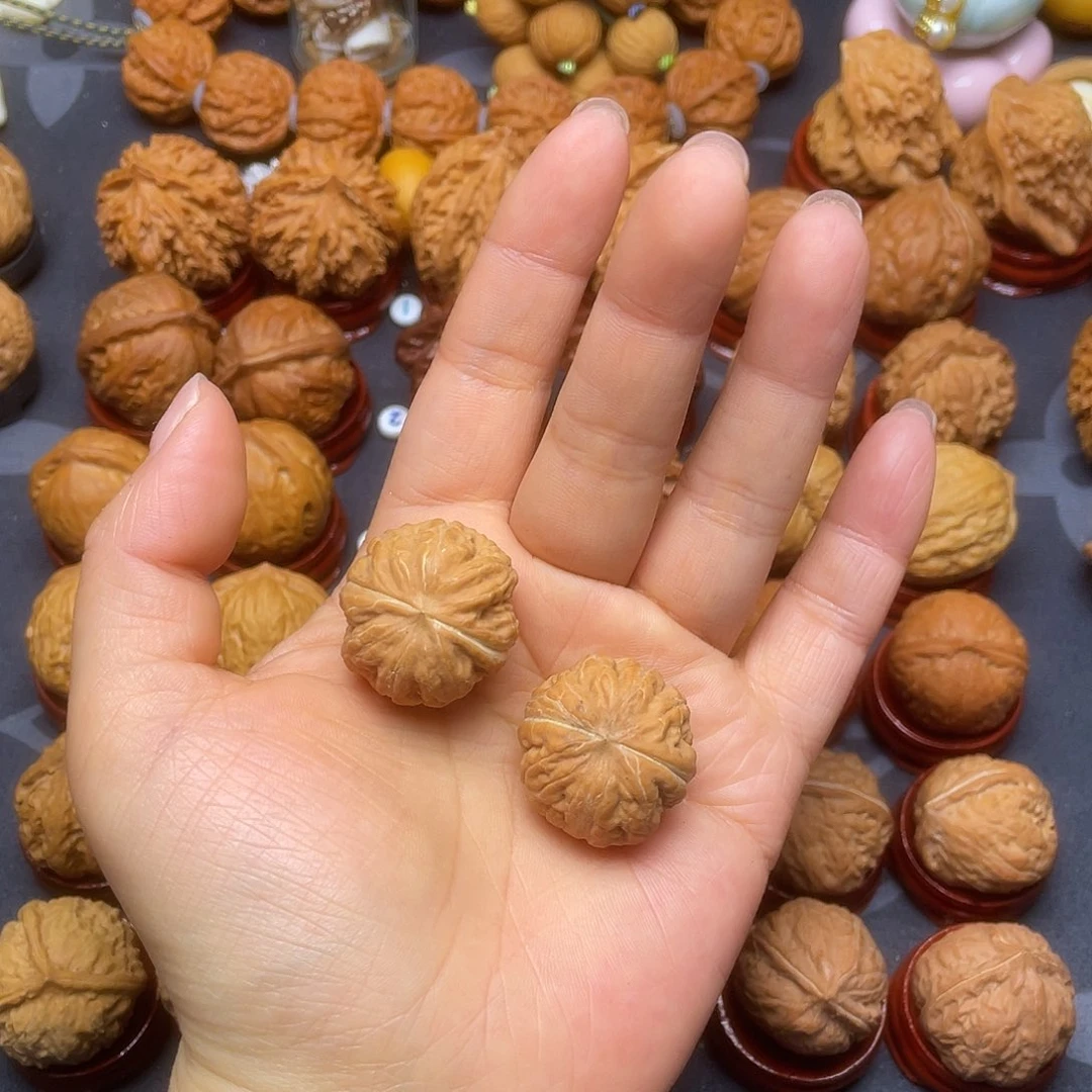 文玩核桃把件024磨盘