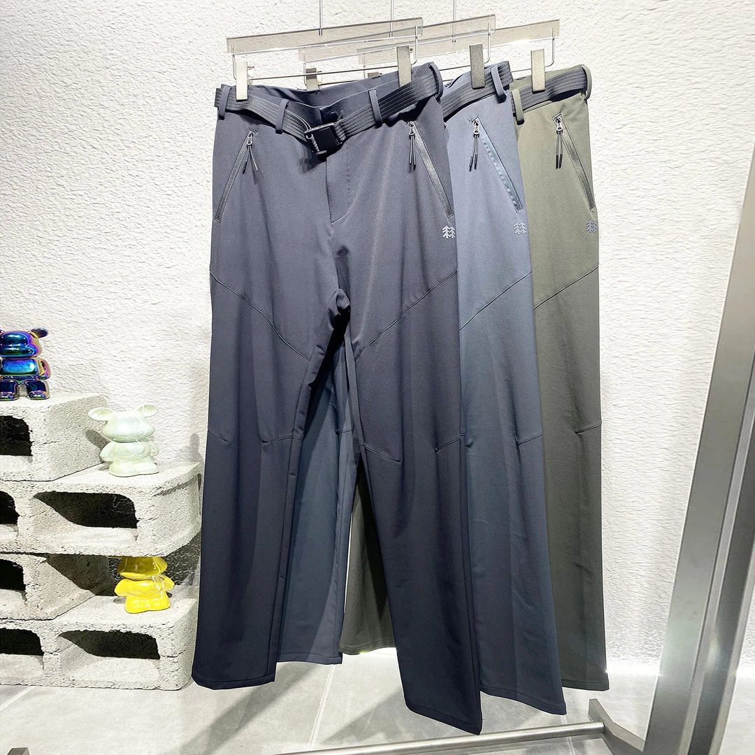 秋季男士户外运动登山三防纯色百搭软壳裤防水冲锋裤直筒休闲长裤