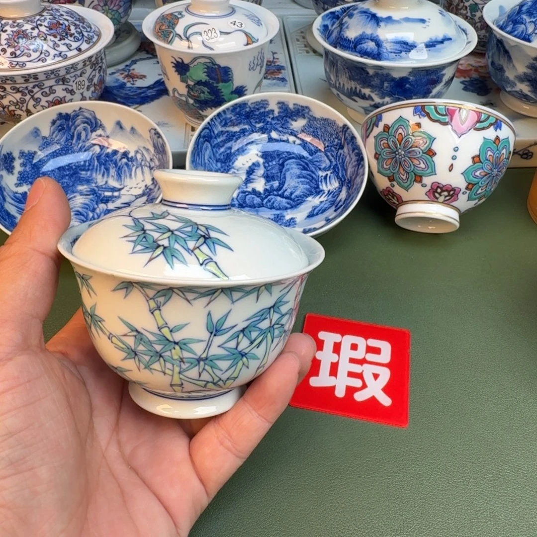陶纯手工纯手绘茶具石头324