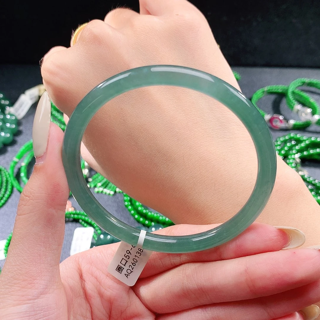 翡翠未镶嵌手串59-60圈口