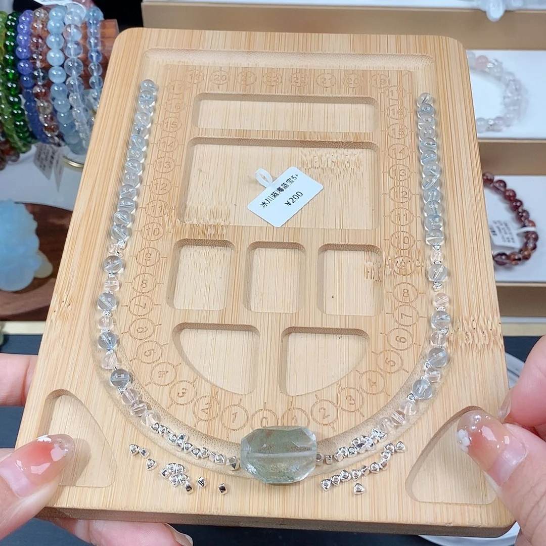 水晶手链未镶嵌鹿****m加延长链能到38