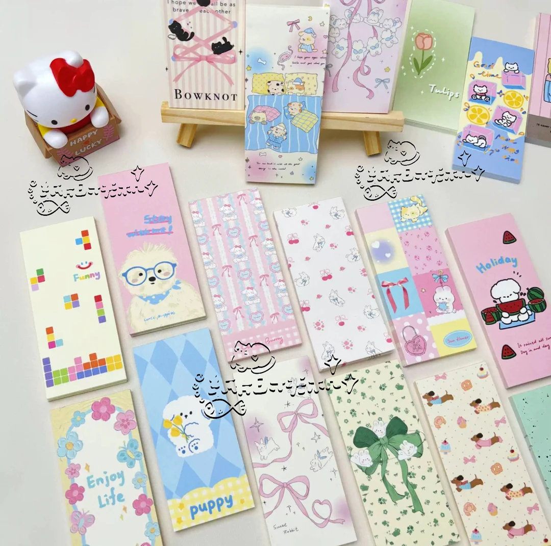 【奶芙日记】可爱长条便签本单面无粘性可撕50张手账本记事留言本