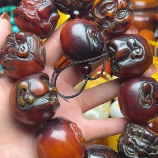 琥珀手串未镶嵌蜜蜡