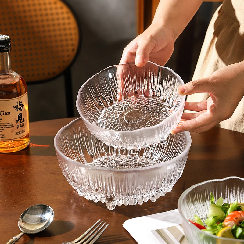 舍里北欧玻璃水果盘客厅茶几家用沙拉碗轻奢高档精致高颜值果盘