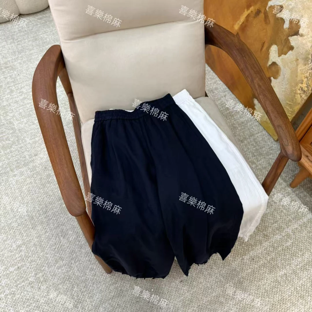 喜樂   2025天丝亚麻气球裤夏季新款百搭文艺时尚简约女士休闲裤