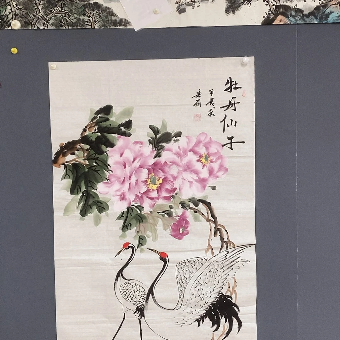 国画朱春丽68/138手绘画芯