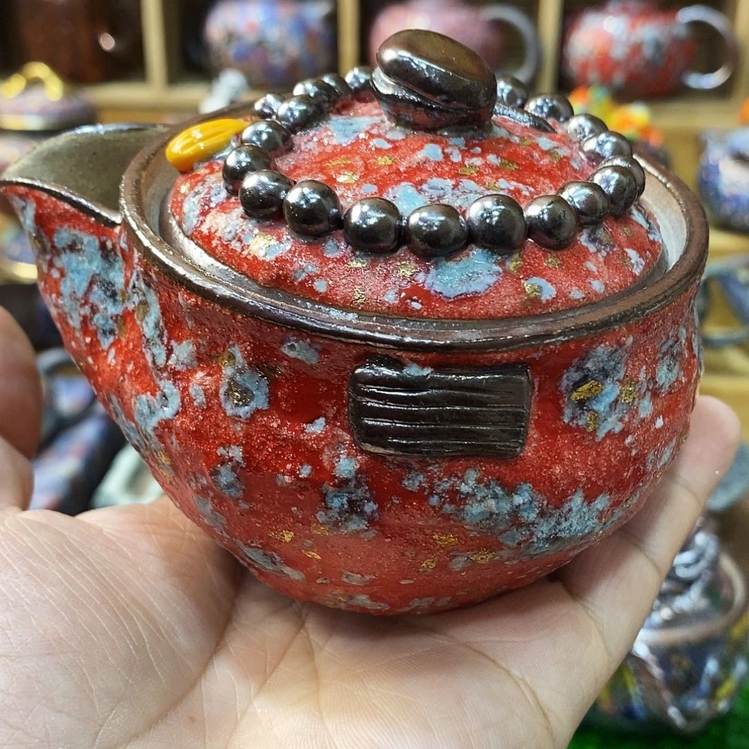 粗陶志野柴烧茶器