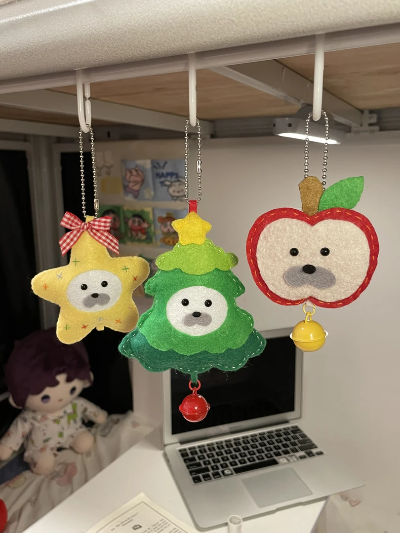 圣诞苹果星星海豹不织布diy材料包手工产品送朋友惊喜礼品