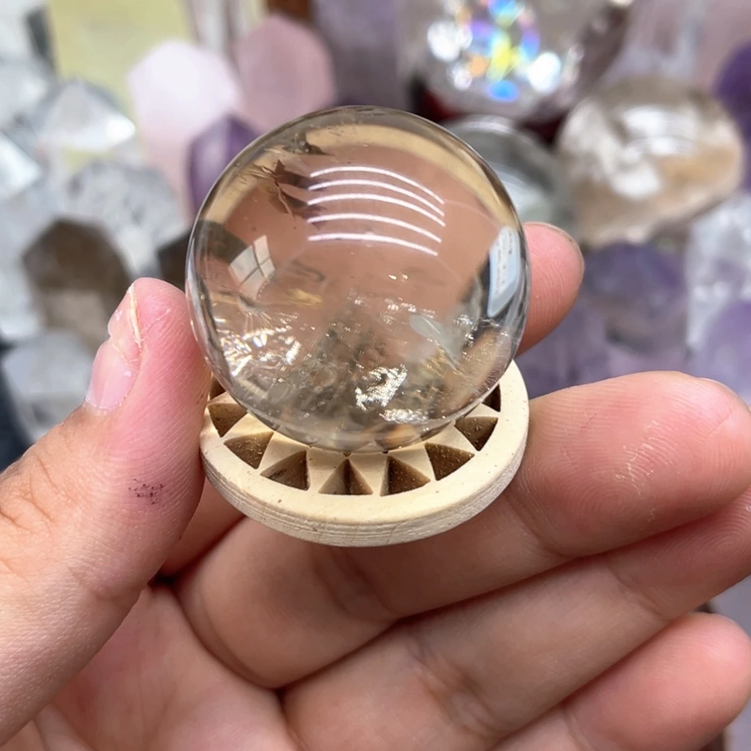 未镶嵌珠宝半成品水晶47 茶水晶球33mm