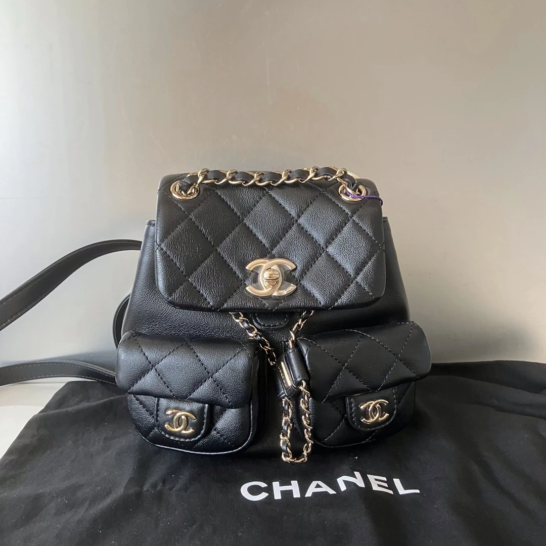 99新 Chanel/香奈儿 香奈儿 duma双肩包小号 牛皮 99新