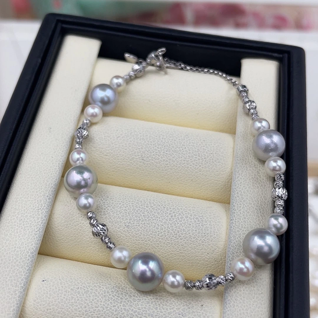海水珍珠银S925镶嵌颈饰