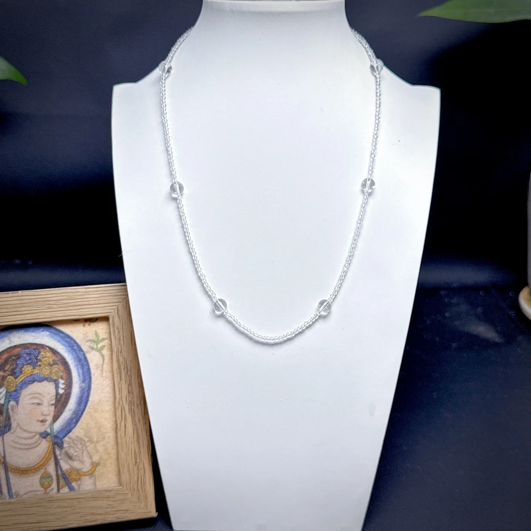 【金灿灿】白水晶满天星素珠锁骨链原创设计款百搭A100 多样性发一