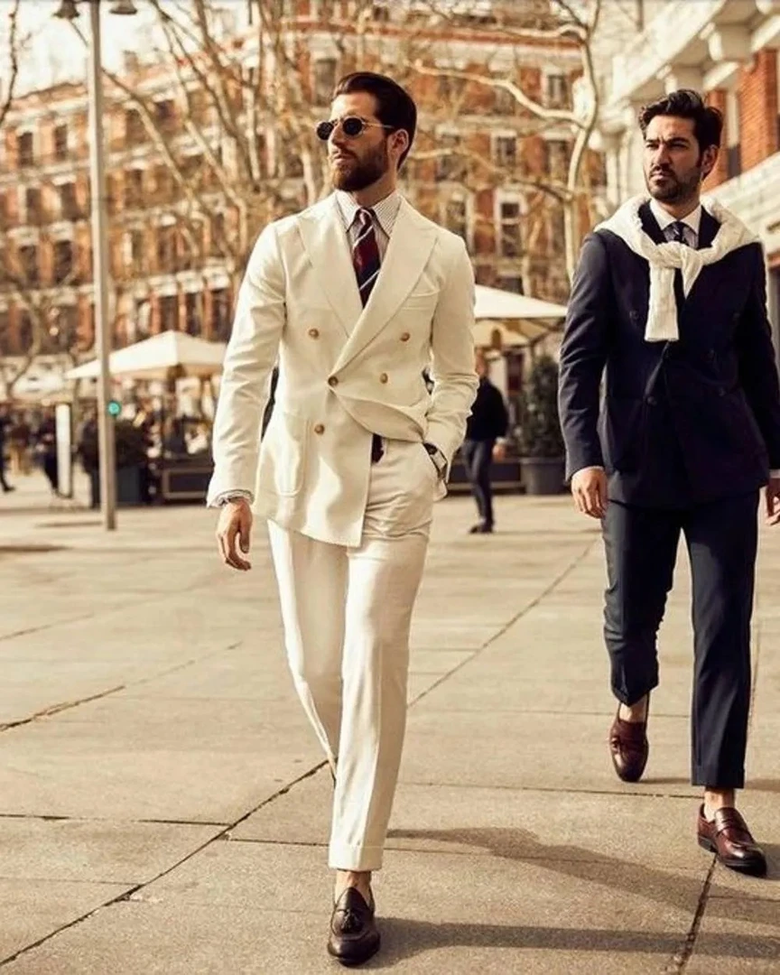 男士针织拼接翻领老钱风提花polo短袖xq3762