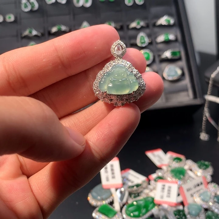 翡翠未镶嵌吊坠(不含链)