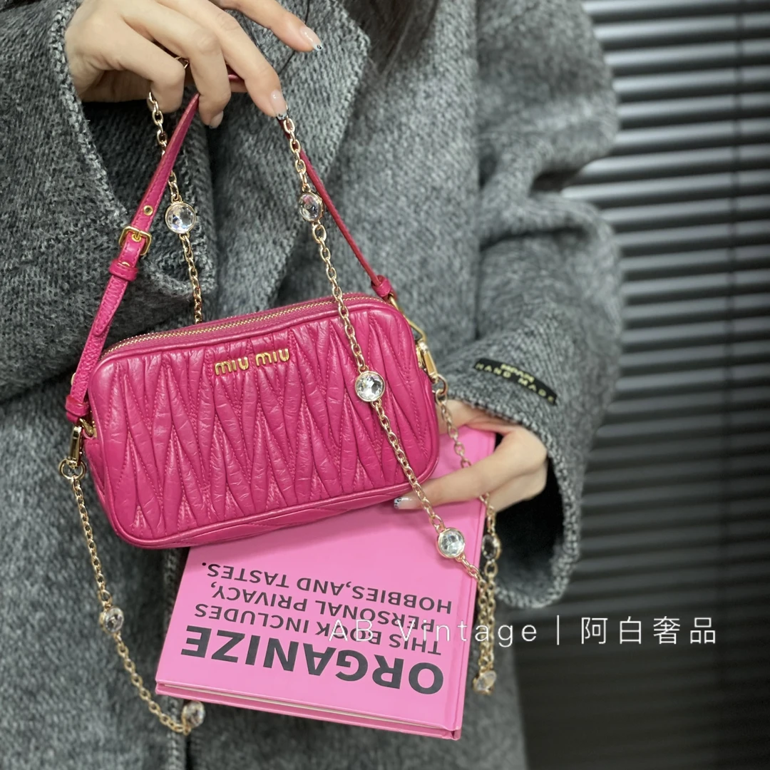 95新 MIU MIU/缪缪 阿白奢品/缪缪 双层相机包