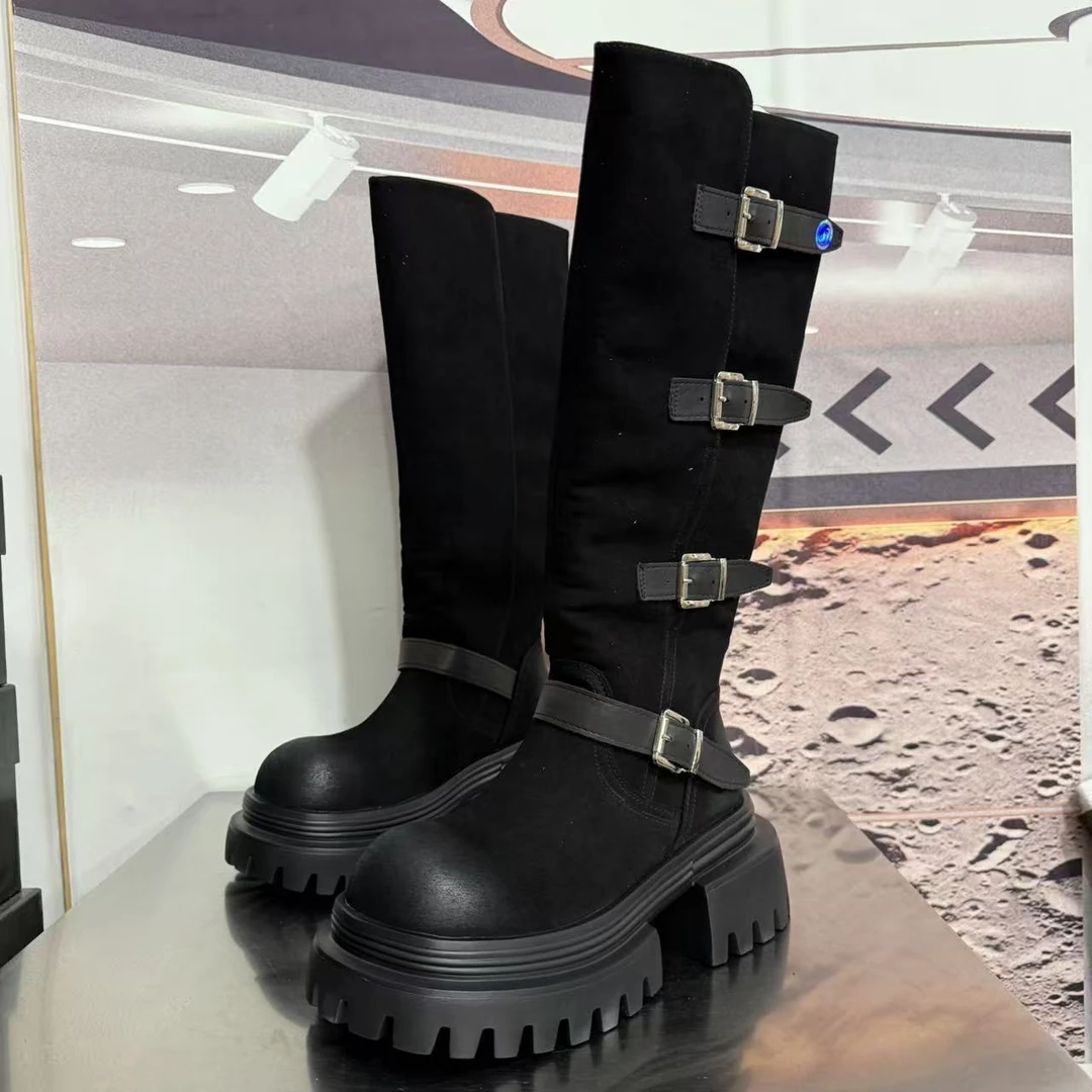 9010-10新款2025长筒爆款精品长筒时装靴子百搭骑士靴