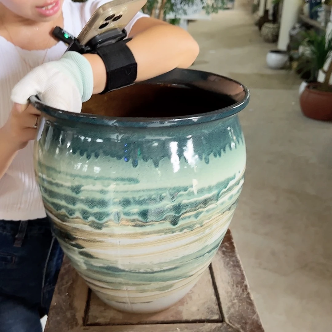 紫砂花盆王嫂花盆0917-143高31口27