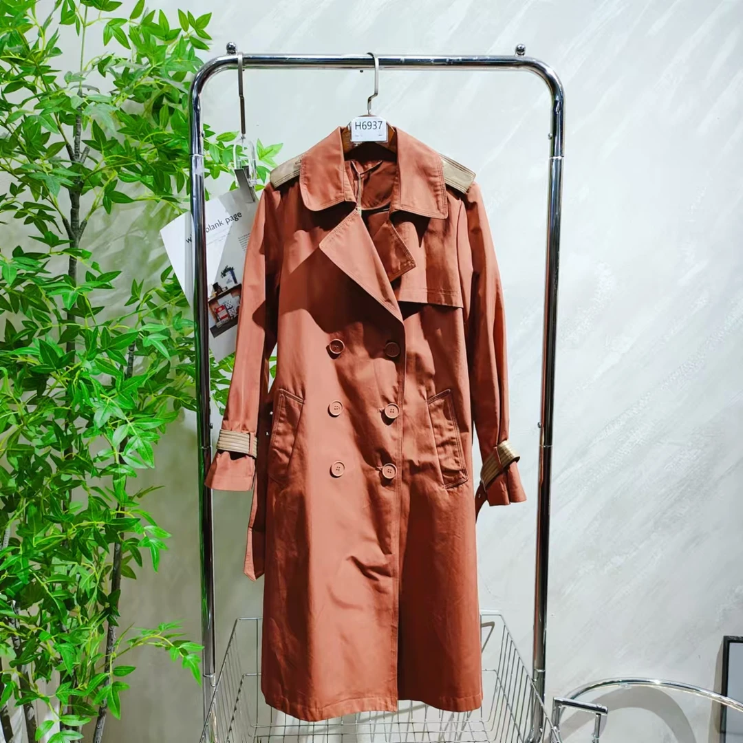 【H6937】 女士气质轻奢百搭风衣