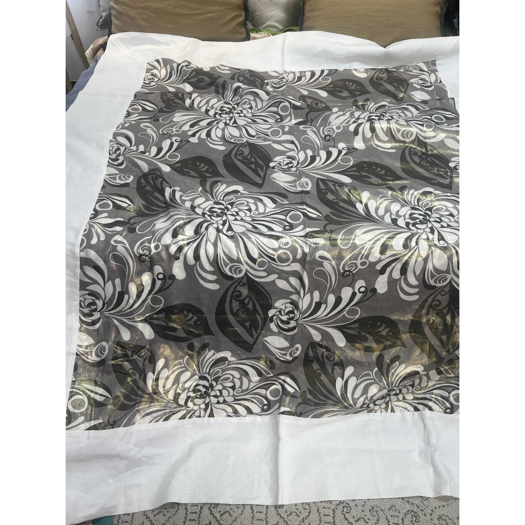 <花魁>比利时亚麻雨露麻重工烫金工艺夏被