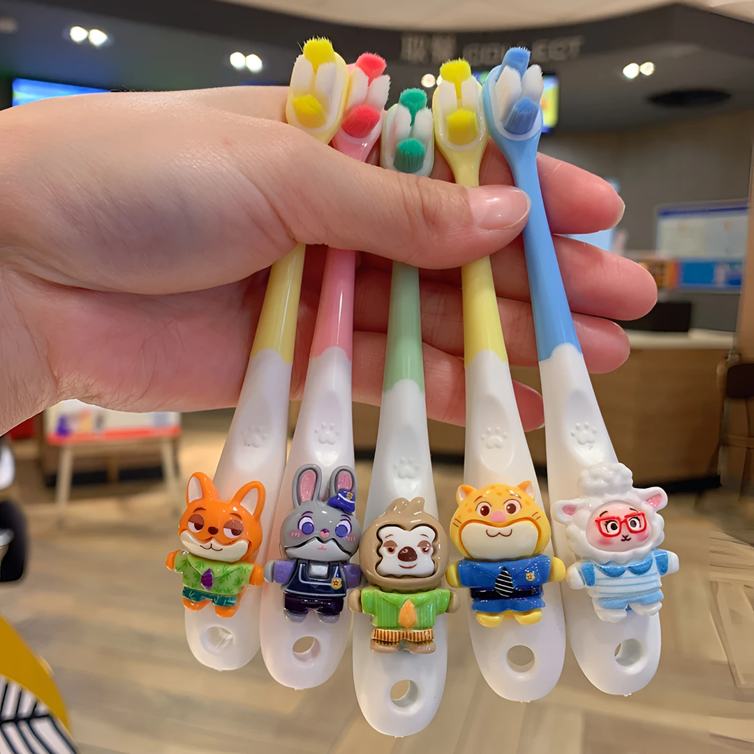 朱迪尼克可爱儿童卡通疯狂动物城2-10岁万毛柔软刷毛超细护龈软毛