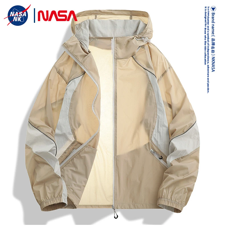 NASA联名冰丝透气轻薄防晒衣男夏季防紫外线宽松潮牌外套皮肤衣服