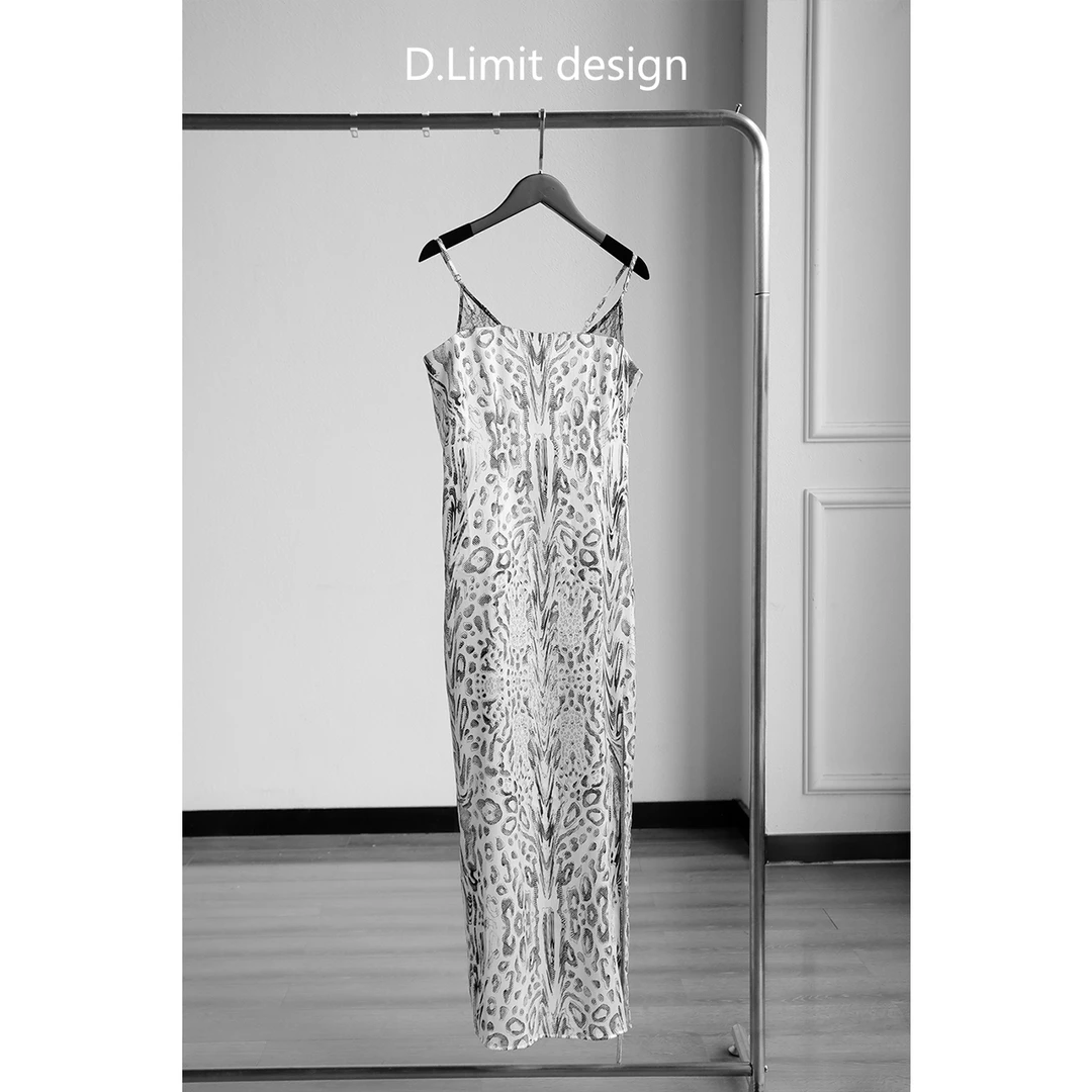 【MZSH】吊带直筒开叉连衣裙DLMZSHX053