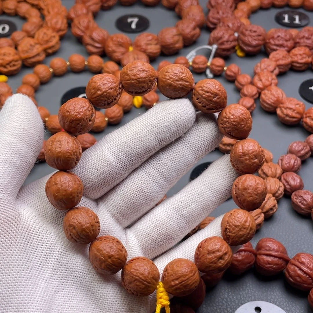 文玩核桃手串野生核桃光头秋子手持
