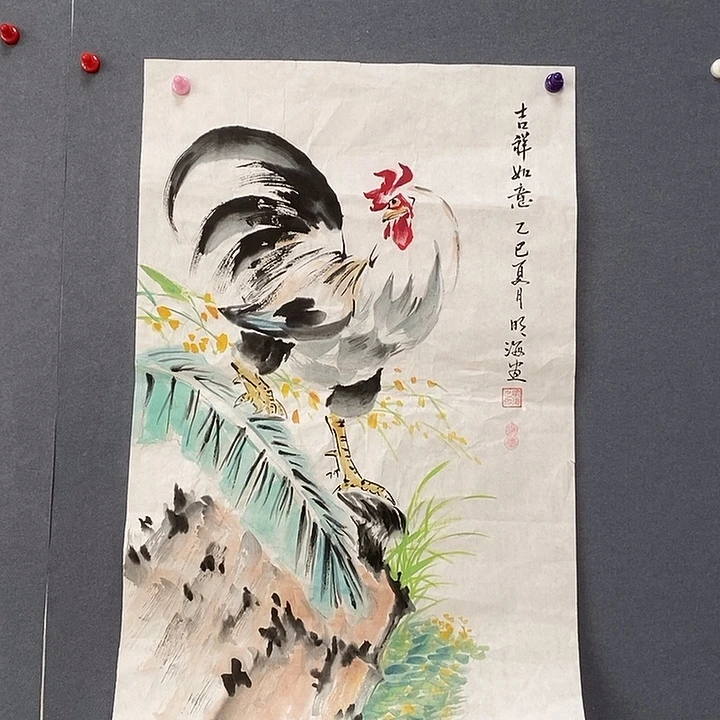 国画明海45/70手绘画芯