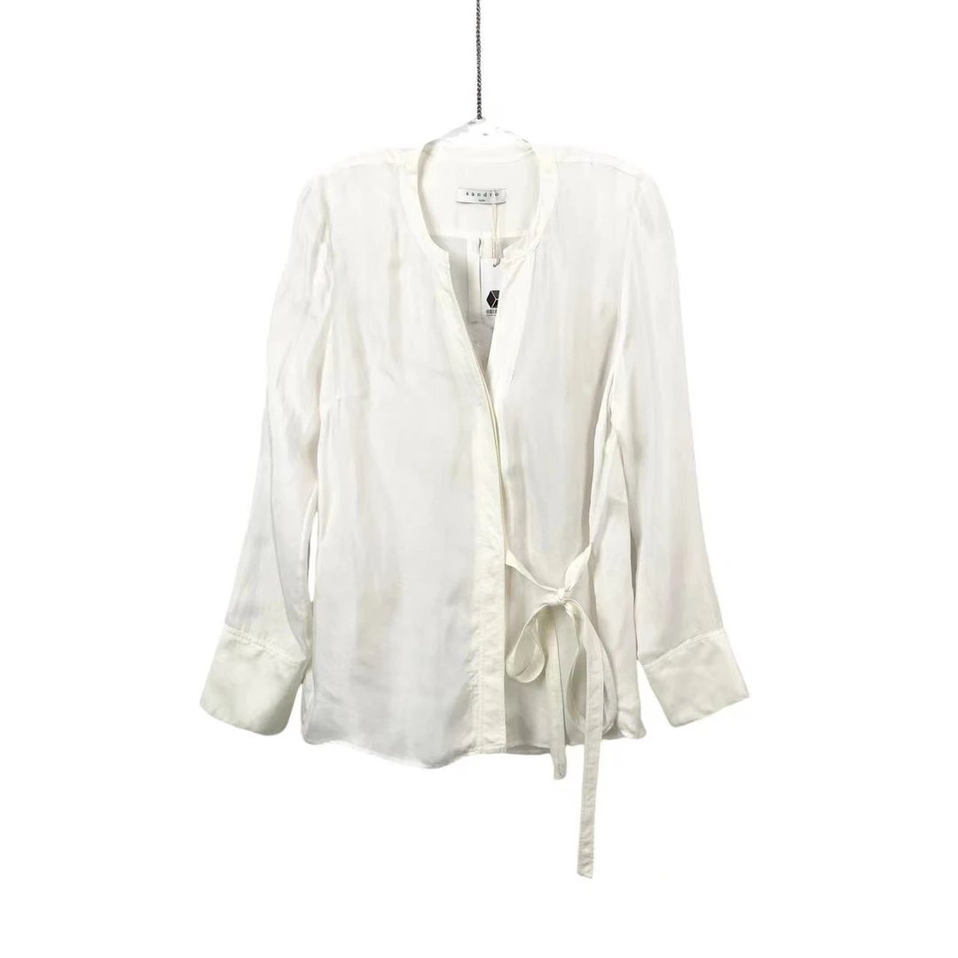 95新 SANDRO hh零零四八 棉 白色衬衫 3码 轻微瑕疵 95新
