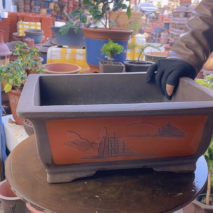 紫砂宜兴紫砂红马槽40