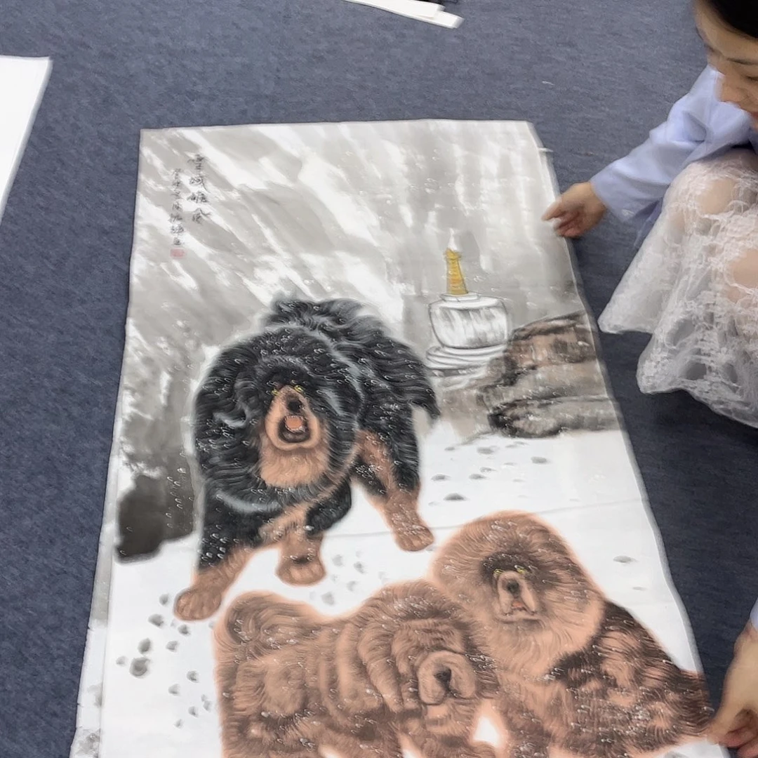 国画作品小姐姐放漏…