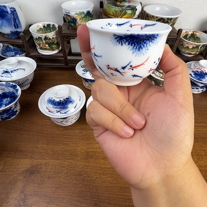 忠意堂釉下彩连年有余
