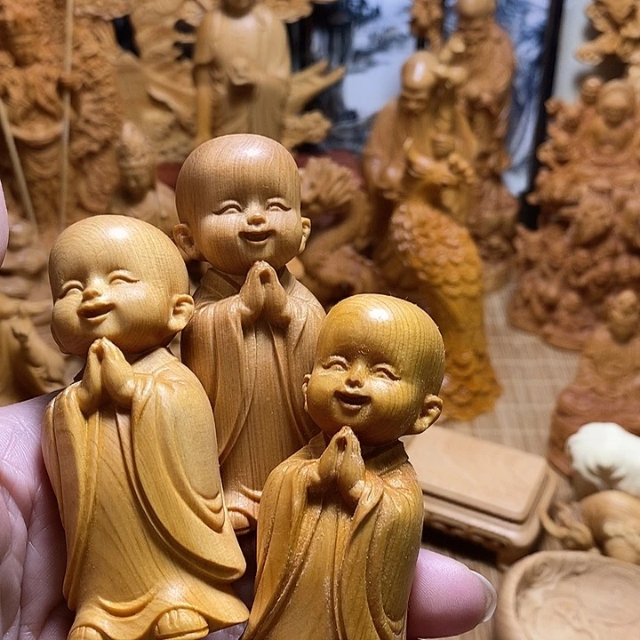 柏木（崖柏）三个把件