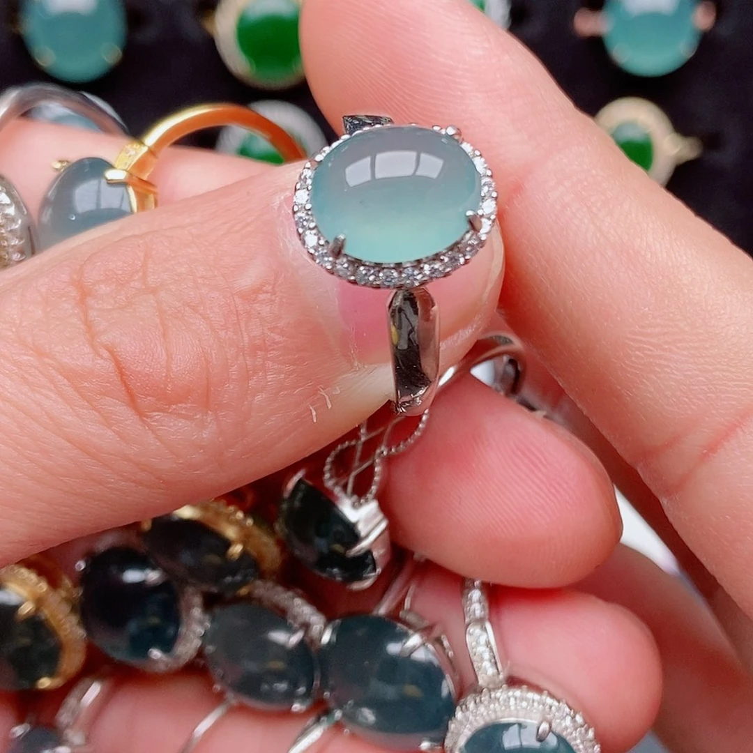 翡翠戒指银S925镶嵌06481529