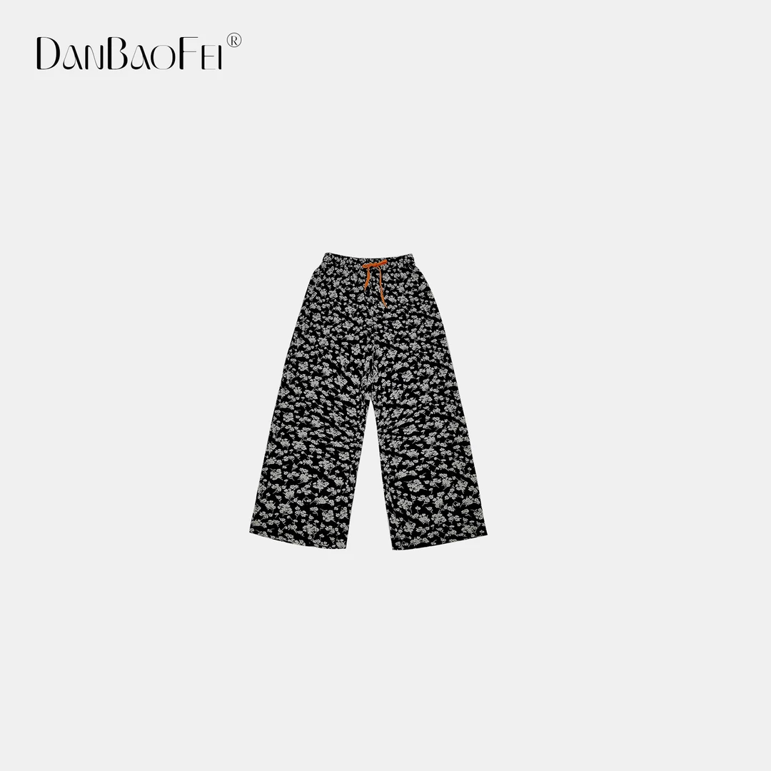 【DAMEI】亚麻碎花 女装设计感复古棉麻碎花裤 YLM00790
