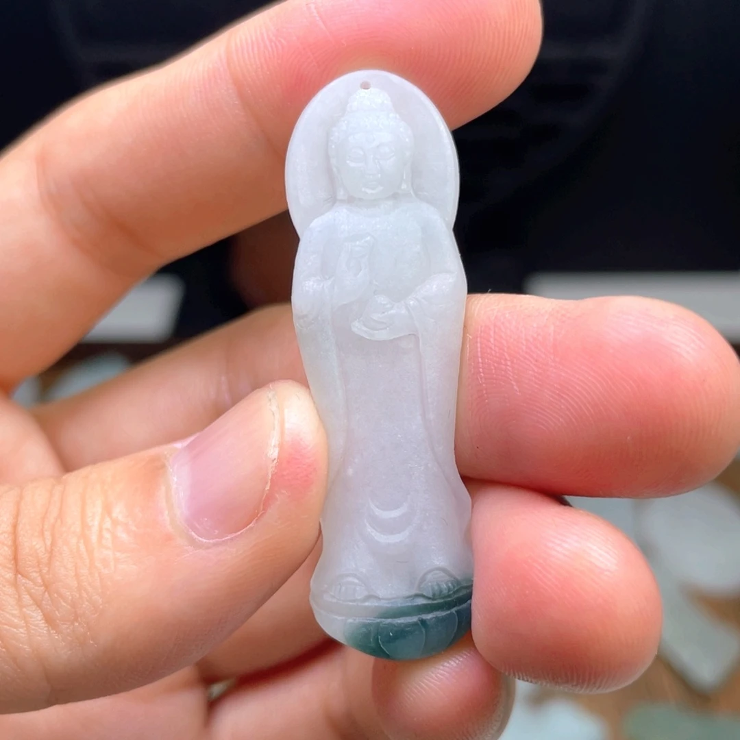 定制翡翠未镶嵌站观音