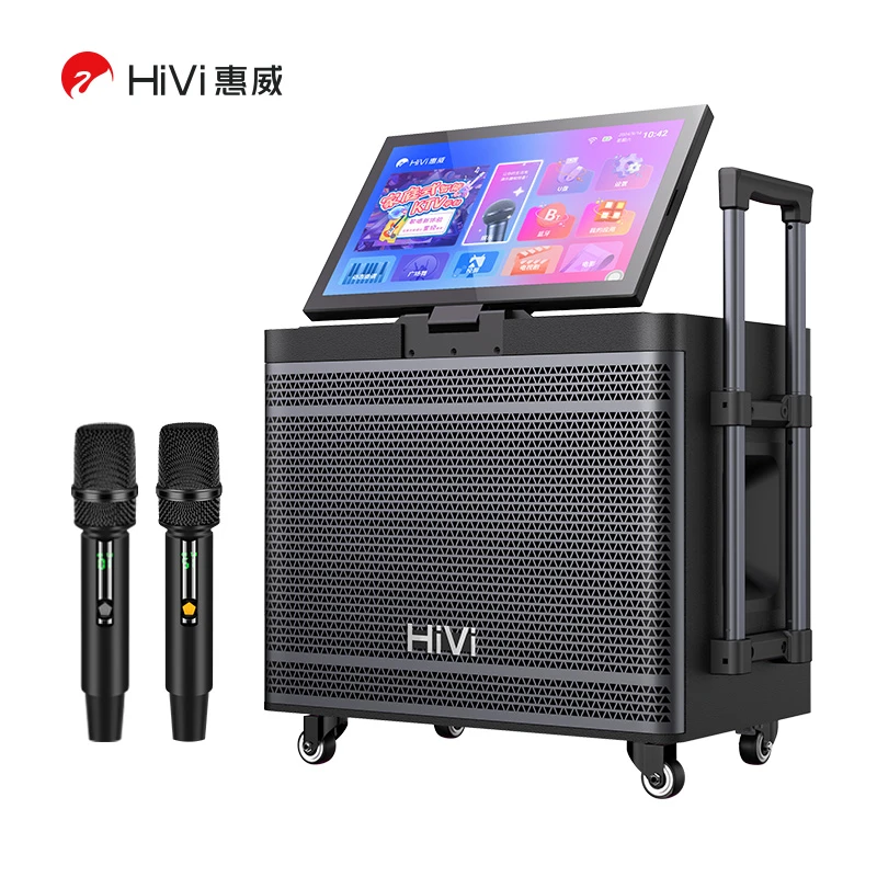 惠威TS59音响户外音箱k歌15寸广场舞带显示屏移动家庭ktv一体机子