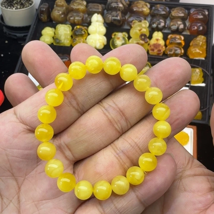 琥珀未镶嵌颈饰8+