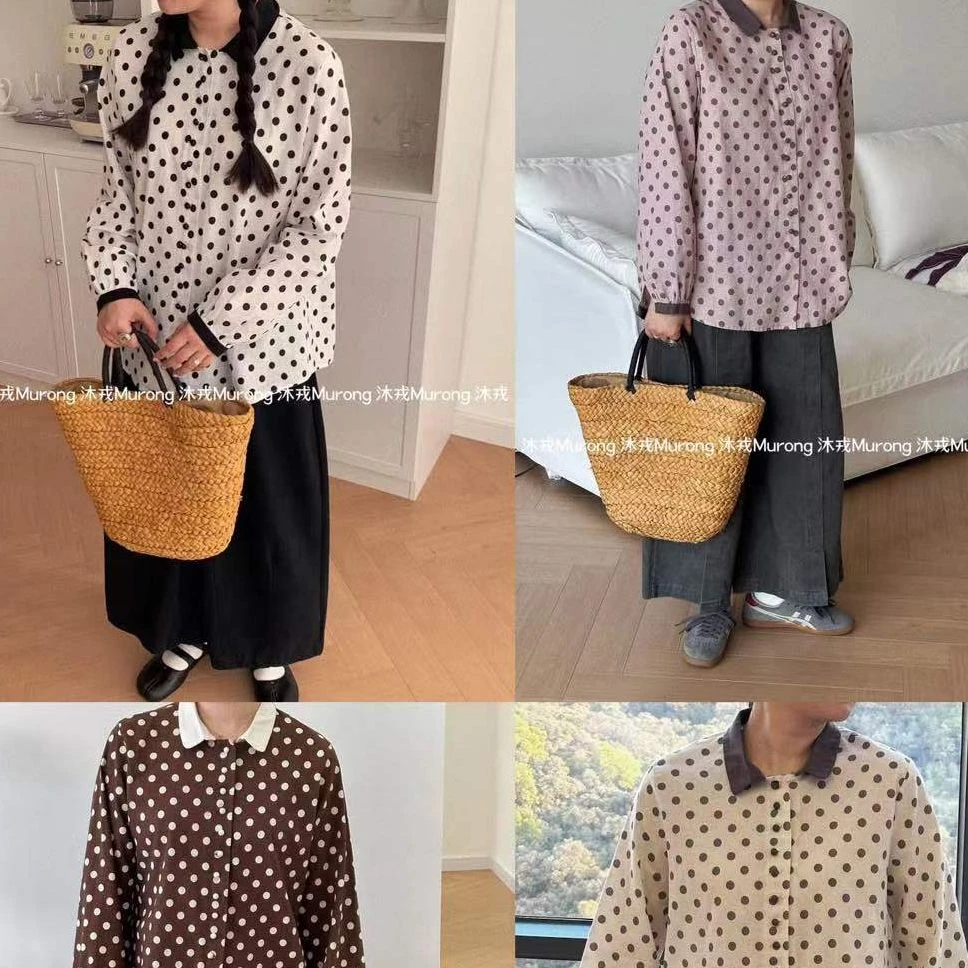 叨叨推荐款 MR#24020#波点衬衫 FL