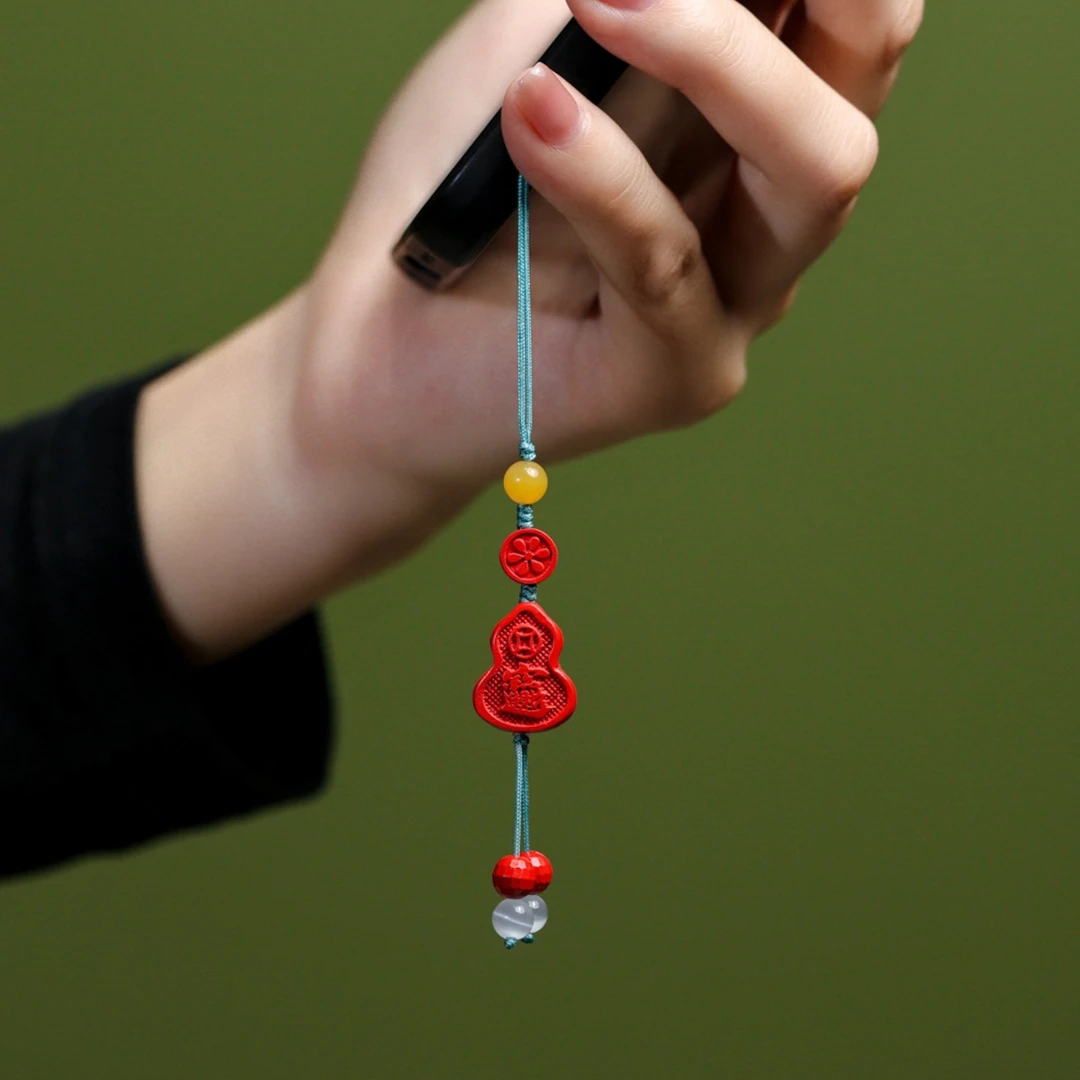 含辰砂工艺品美伢【映芷】朱砂葫芦挂链QT02405026