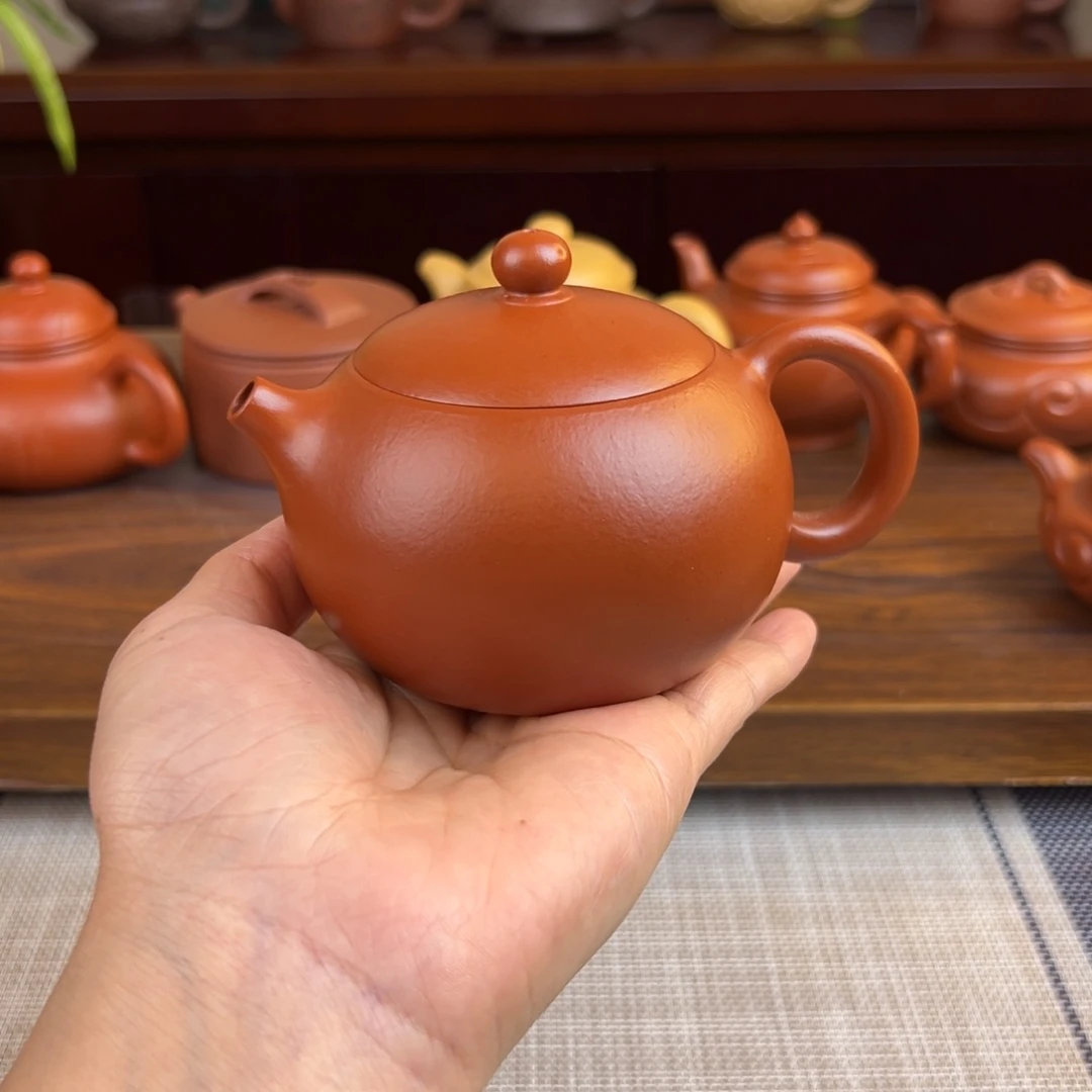茶壶紫砂朱泥西施全手微瑕210cc