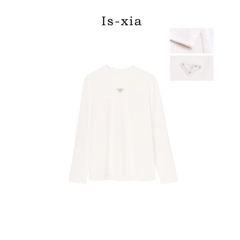 【三角标】匹马棉磨毛秋冬高弹亲肤加厚时髦T恤休闲百搭简约穿搭