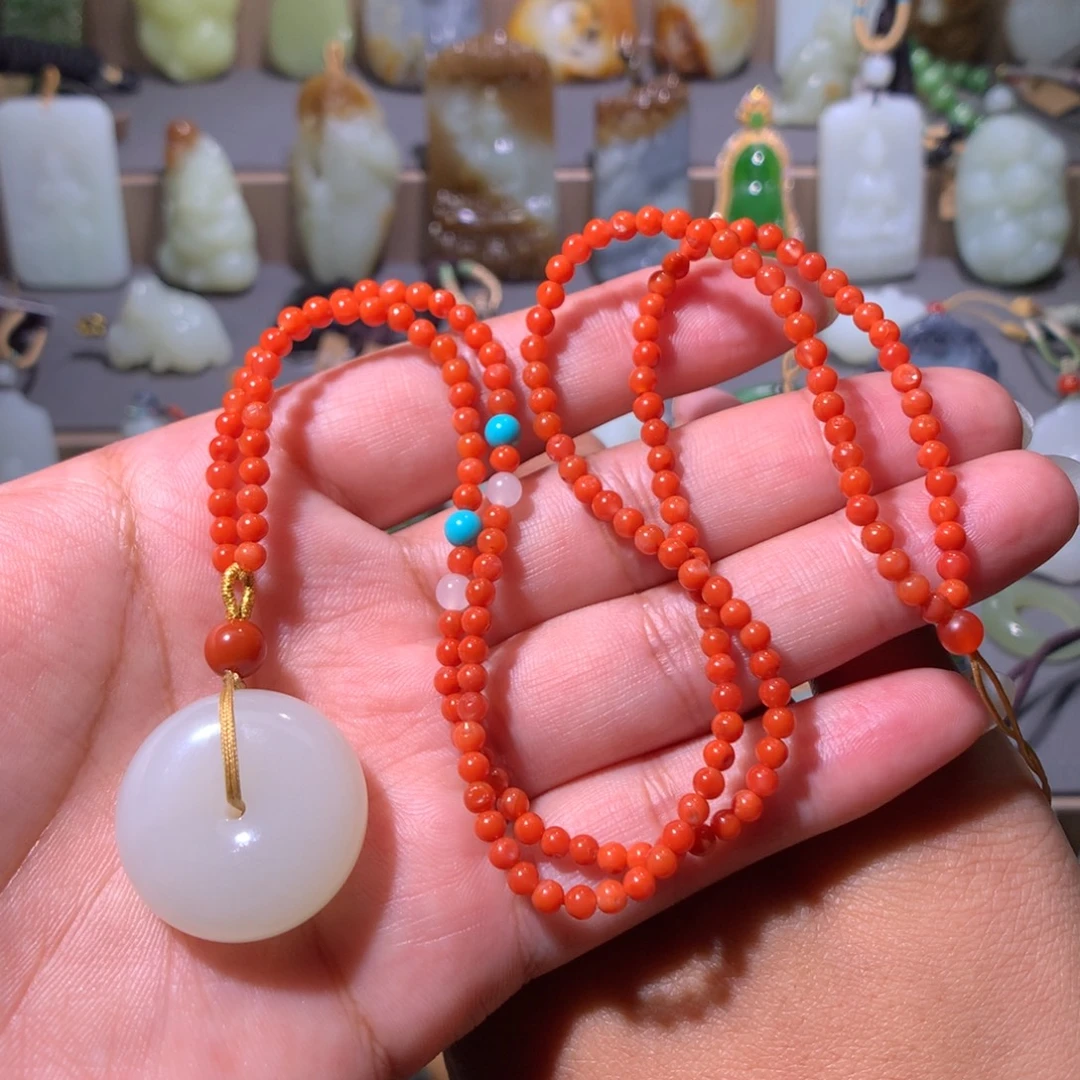 h***1和田玉未镶嵌颈饰