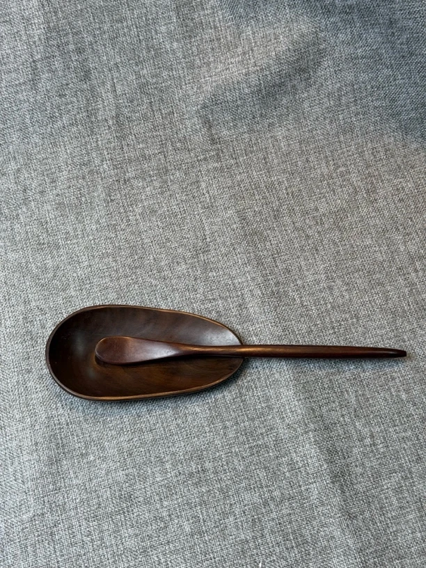 大红酸枝茶则勺子楠木家用茶盘餐具长柄小勺高端实木日式茶具配件