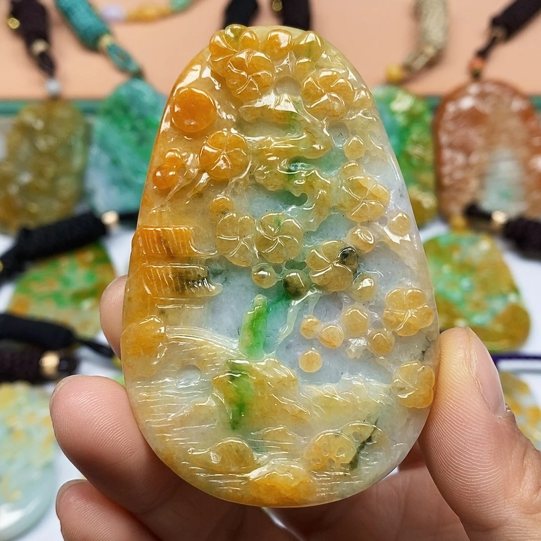 颈饰未镶嵌翡翠翡翠A货一物一证