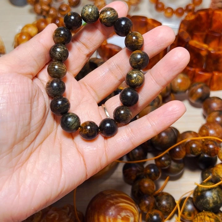 木质纯铜琥珀木水墨丹青