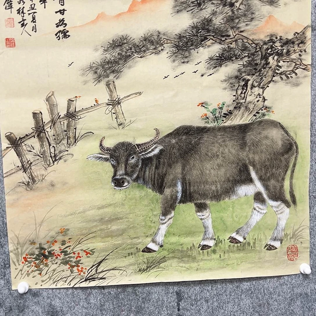 绘画左进伟牛作品