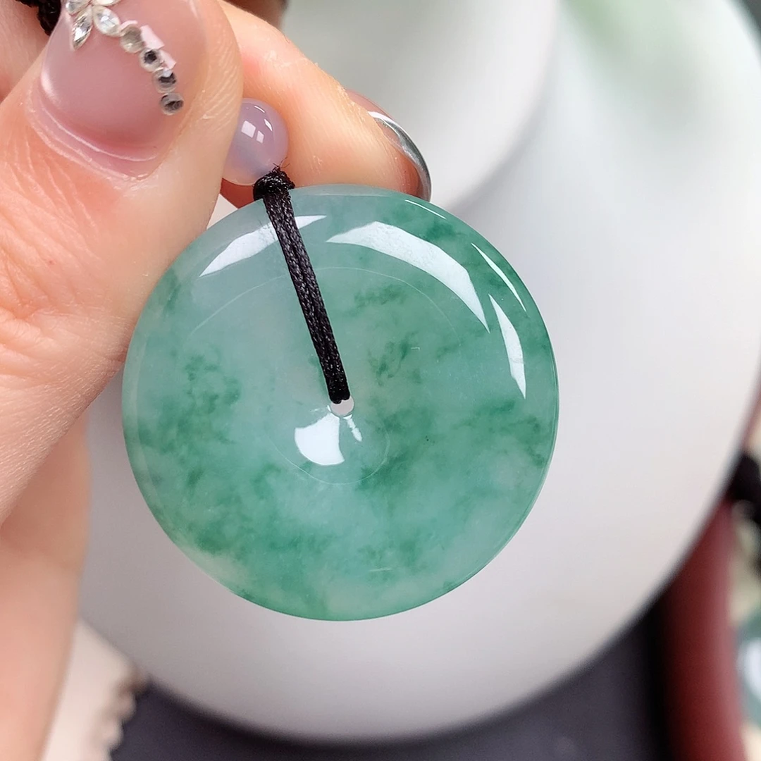 翡翠未镶嵌颈饰平安扣 32-5.8mm